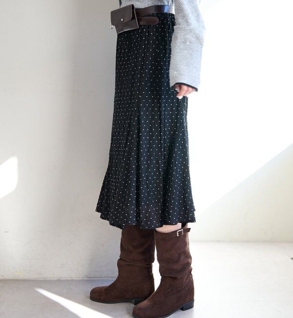  「ドットシアーミドルスカート」|スカート|