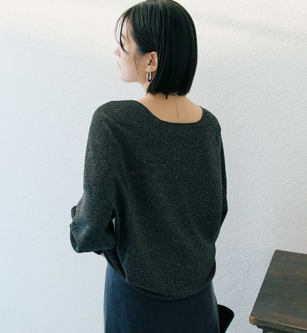  「【華やかな煌めき】ペーパースパングルニット」|ニット・セーター|