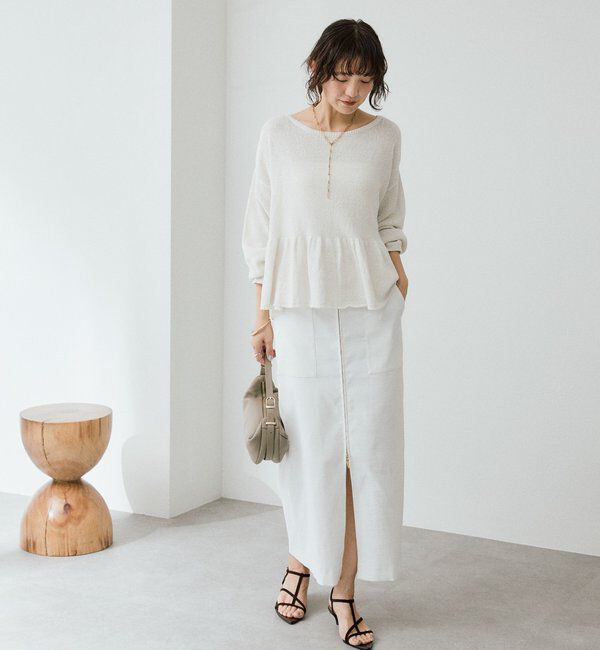  「【ウオッシャブル/多機能】フロントZIPタイトスカート」|スカート|