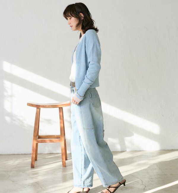  「【大人のこなれ感】メランジブークレーZIPニット」|カーディガン|