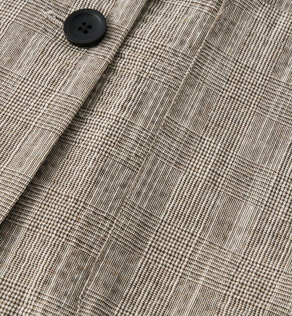  「予約【こなれた印象に】バンピーチェックハーフスリーブジャケット」|テーラードジャケット|