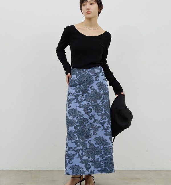  「【セットアップ対応】ジャガードスカート」|スカート|
