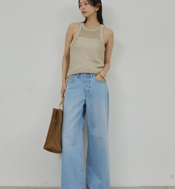  「【手洗い可】メッシュラメアメスリニット」|ニット・セーター|