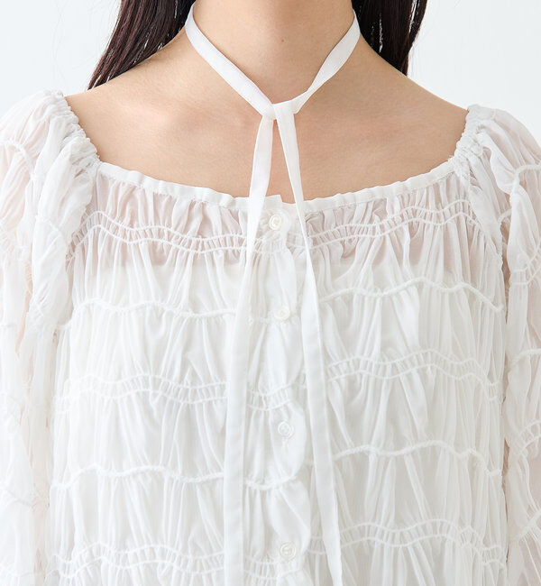  「ウェーブシアーブラウス」|シャツ・ブラウス|