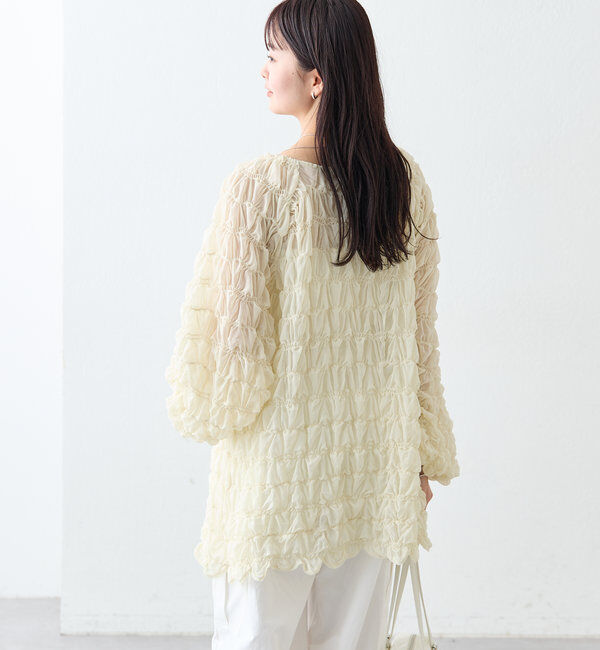  「ウェーブシアーブラウス」|シャツ・ブラウス|