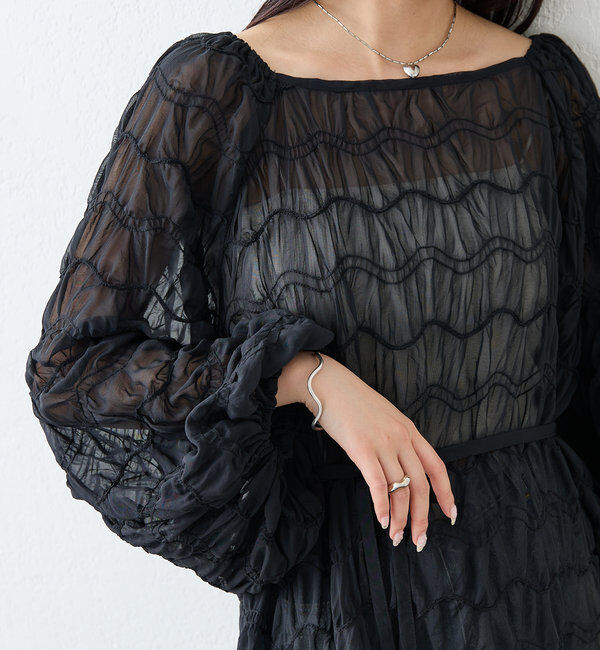  「ウェーブシアーブラウス」|シャツ・ブラウス|