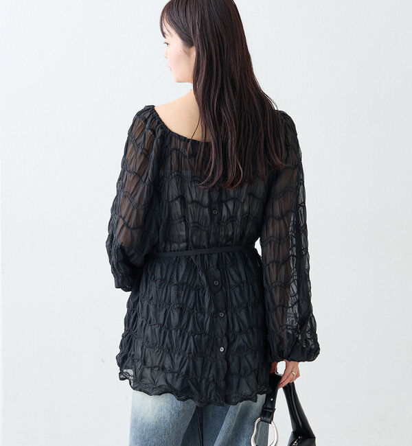  「ウェーブシアーブラウス」|シャツ・ブラウス|