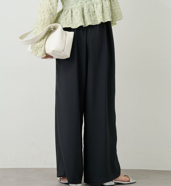  「【オールシーズン対応/WEB限定アイボリー】フリルイージーパンツ」|チノ|