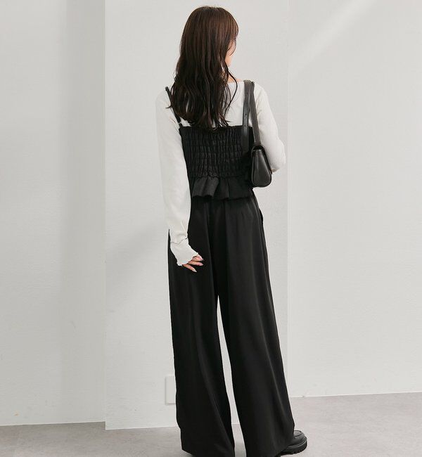  「【オールシーズン対応/WEB限定アイボリー】フリルイージーパンツ」|チノ|