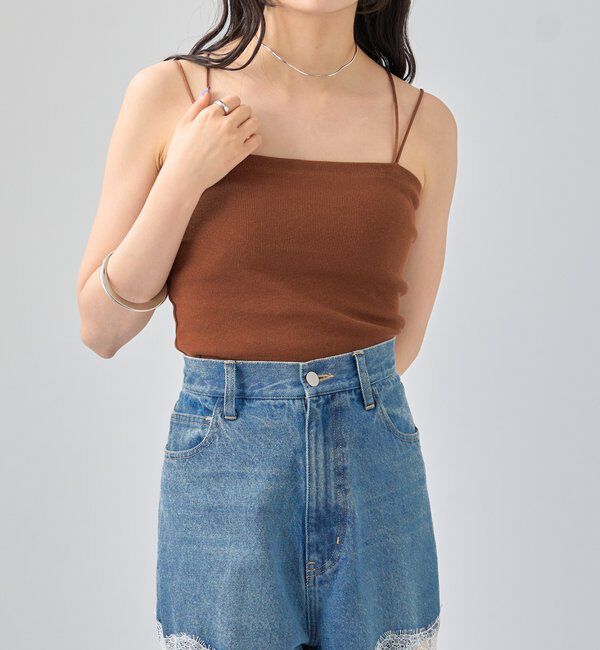  「パット付きバックシャン クロスキャミソール」|キャミソール|