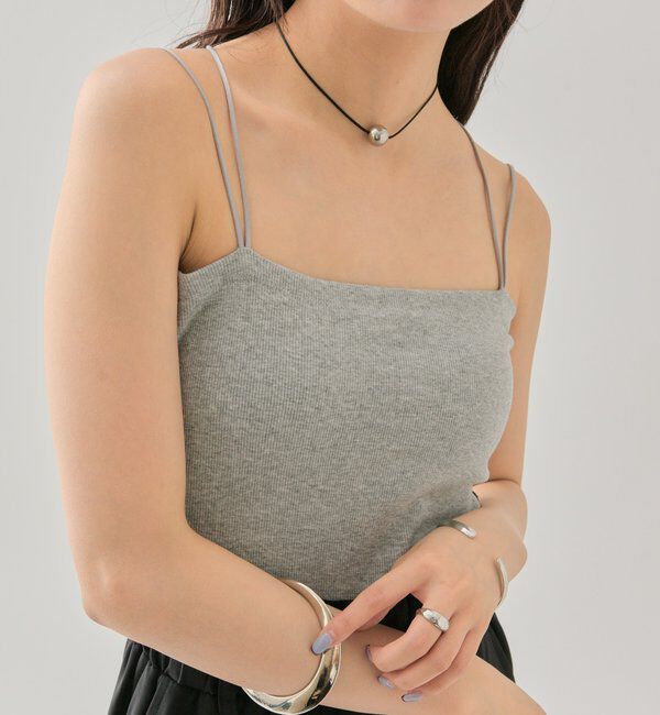  「パット付きバックシャン クロスキャミソール」|キャミソール|