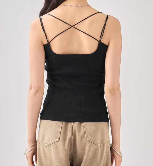  「パット付きバックシャン クロスキャミソール」|キャミソール|