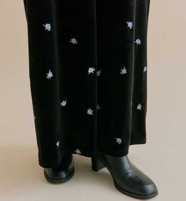  「[森川企画]花柄ベロアワンピース」|ワンピース|