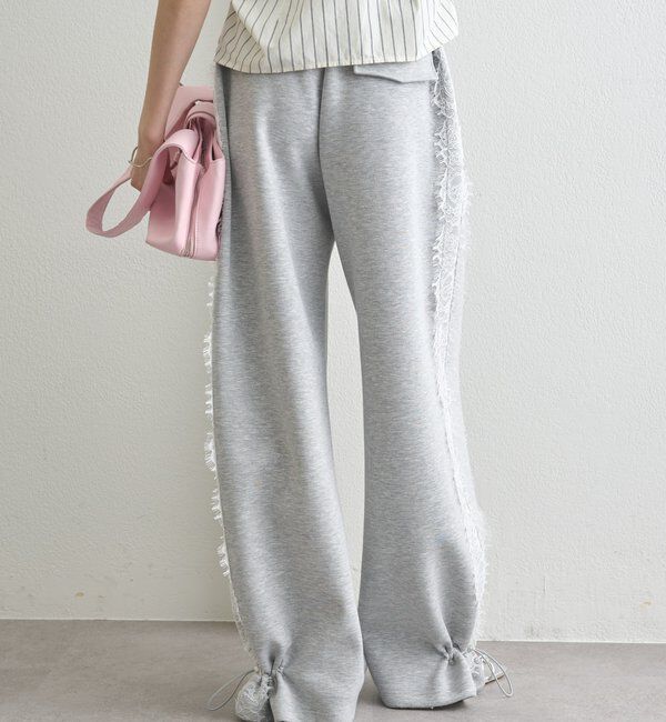  「裾ドロストスウェットパンツ」|チノ|