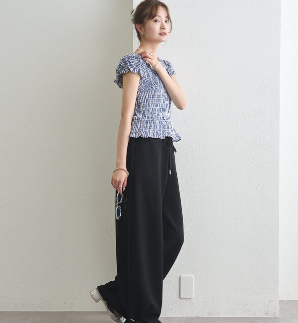  「裾ドロストスウェットパンツ」|チノ|