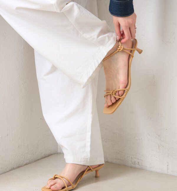  「クロスストラップヒールサンダル」|サンダル|