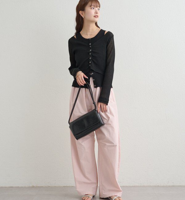  「ショルダースリットレイヤードニット」|ニット・セーター|