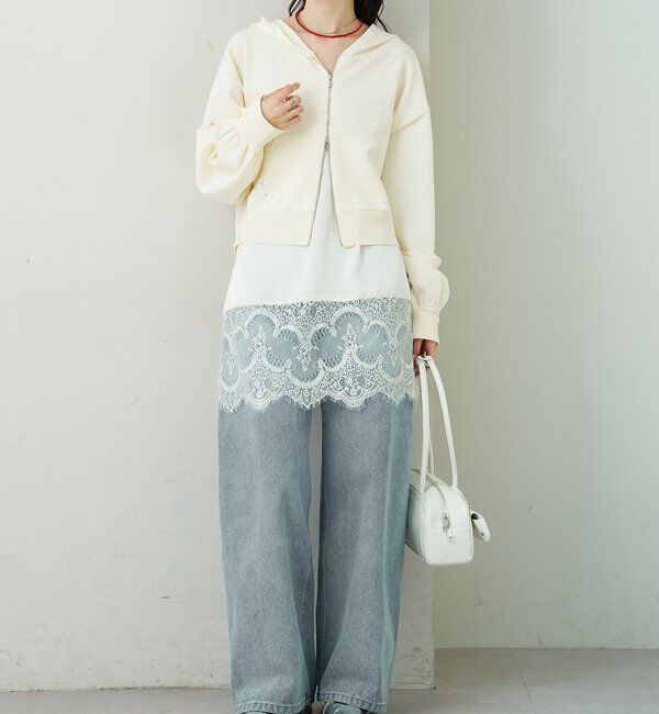  「ラインストーンフーディーニット」|パーカー|