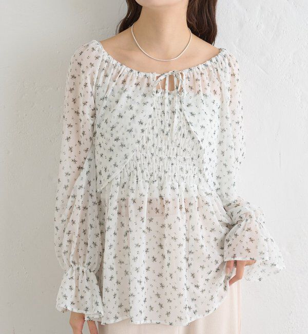  「シアーフラワーキャミボレロSET」|シャツ・ブラウス|オフホワイト