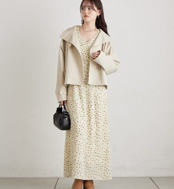  「襟付きフラワーワンピース」|ワンピース|