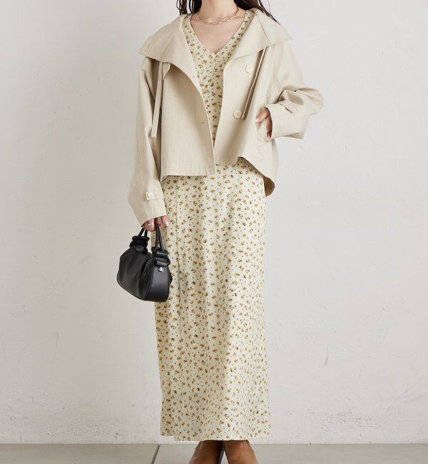  「襟付きフラワーワンピース」|ワンピース|