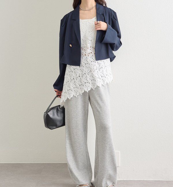  「裾ギャザーリブパンツ」|チノ|