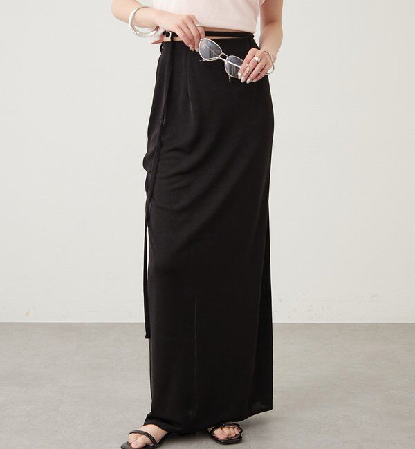  「マルチベルト付きカラーネットスカート」|スカート|