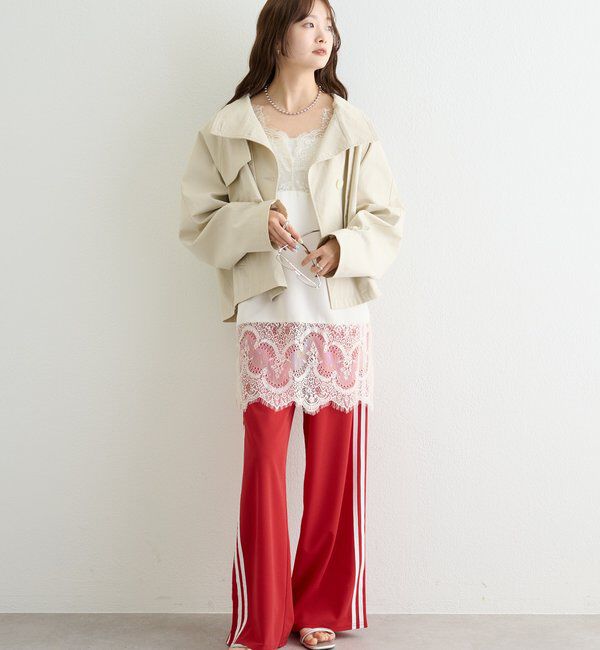  「ロゴ刺繍イージーパンツ」|チノ|