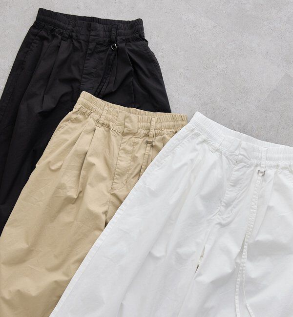  「ワイドベルトタックパンツ」|チノ|