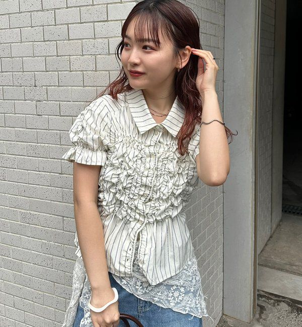  「シャーリングシェイプシャツ」|シャツ・ブラウス|