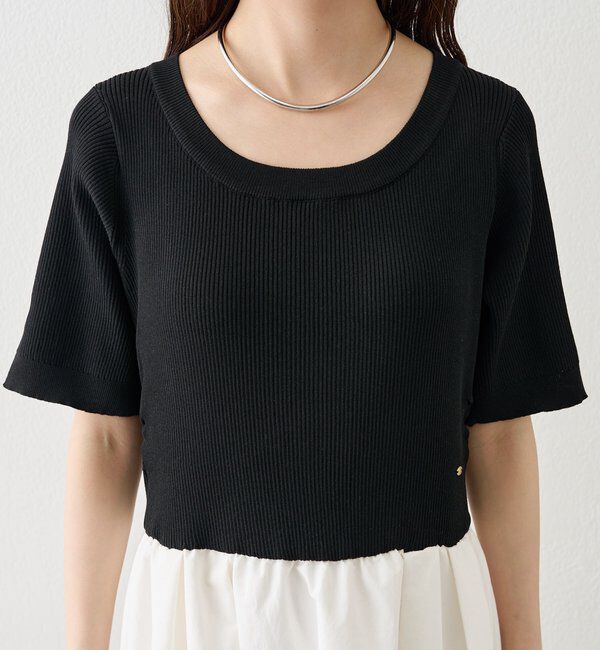  「【@__misa__03企画】プレート付きドッキング半袖ワンピース」|ワンピース|