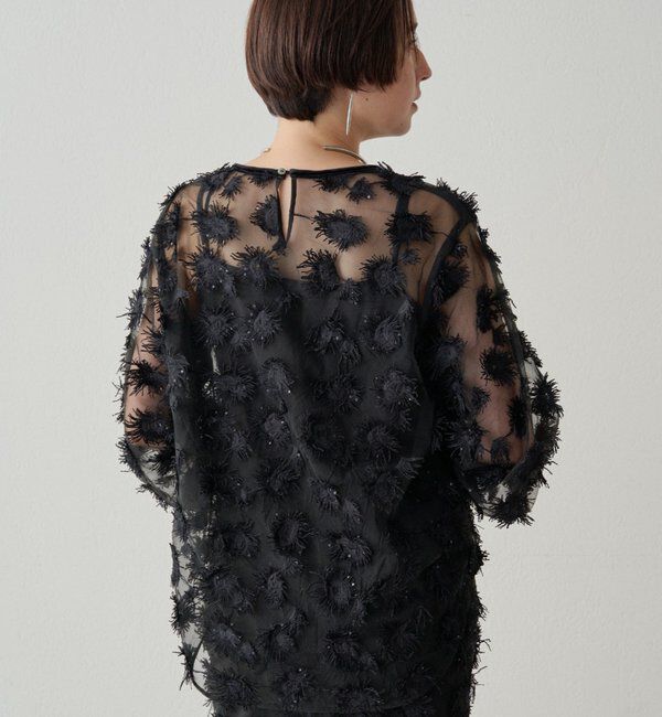  「【Atelier N5/アトリエヌメロサンク】ジャガードシアーブラウス」|シャツ・ブラウス|