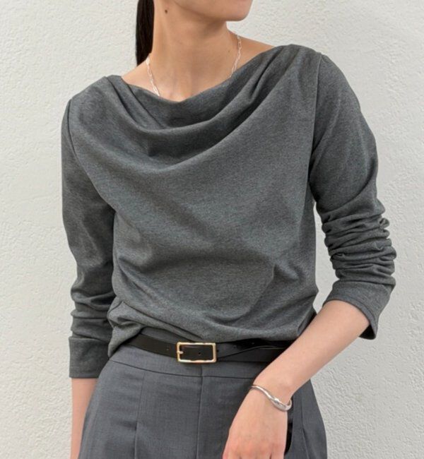  「ドレープロンT」|Tシャツ・カットソー|グレー