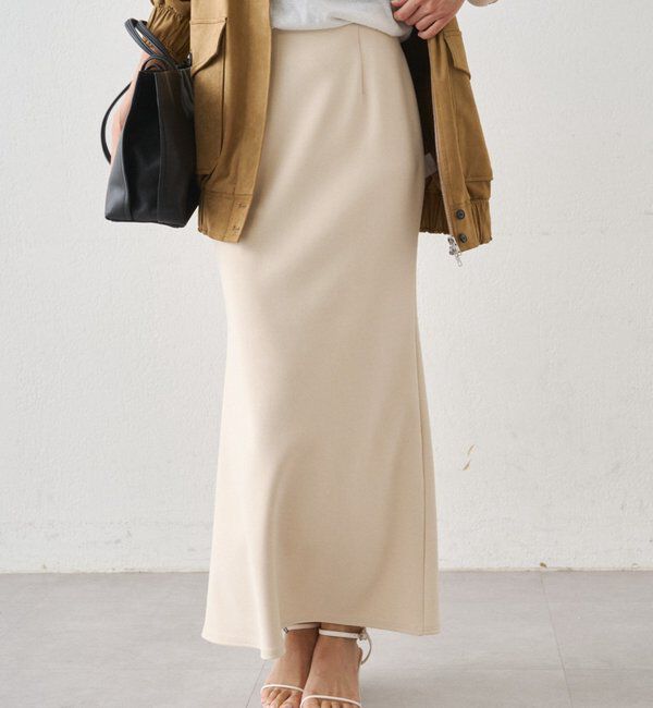  「カットジョーゼットマーメイドスカート」|スカート|アイボリー