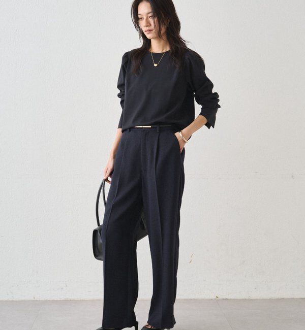  「【Atelier N5/アトリエヌメロサンク】パフスリーブクルーブラウス」|シャツ・ブラウス|