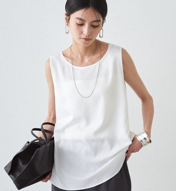  「サテンインナータンク」|シャツ・ブラウス|オフホワイト