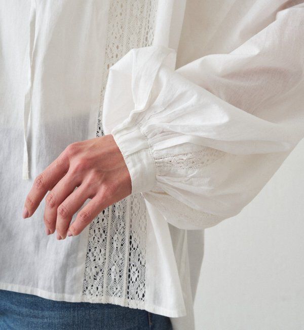  「【INDIA】スキッパーレースブラウス」|シャツ・ブラウス|