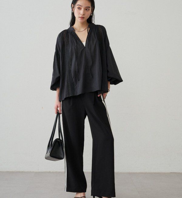  「【INDIA】スキッパーレースブラウス」|シャツ・ブラウス|