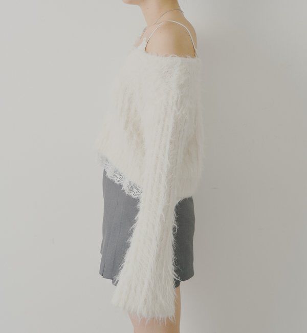  「レースドッキングシャギーニット」|ニット・セーター|