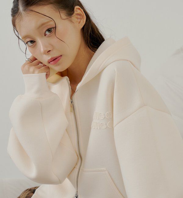  「【セットアップ対応】Wジップボリュームスリーブフードパーカー」|パーカー|