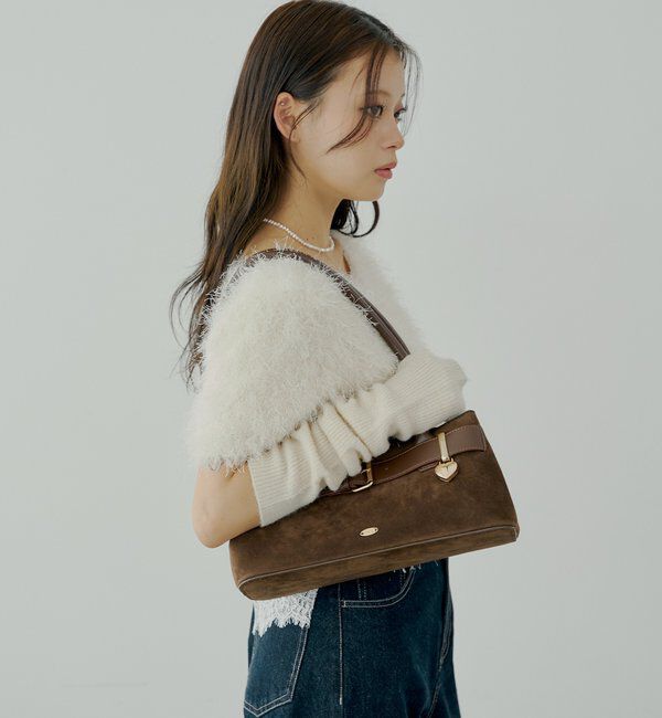  「ハートキーチャーム付きベルトボストンバッグ」|ボストンバッグ|