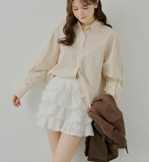  「フリルティアードミニスカート」|スカート|