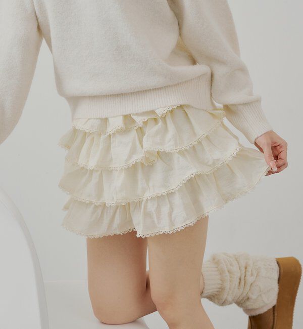  「フリルティアードミニスカート」|スカート|