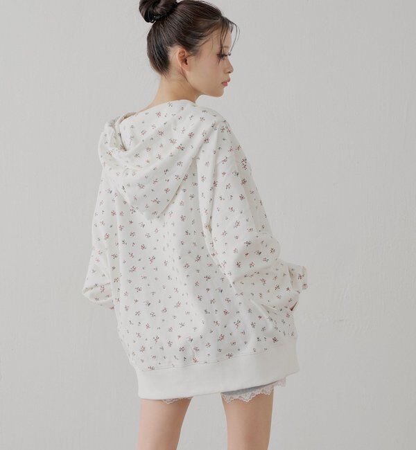  「花柄ルーズパーカー」|パーカー|