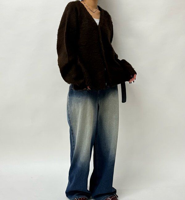  「《UNISEX / サイズ展開あり》スラッシュポケットブラストワイドデニム」|デニム|