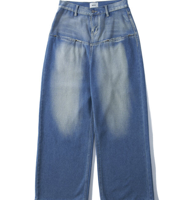  「《UNISEX / サイズ展開あり》スラッシュポケットブラストワイドデニム」|デニム|