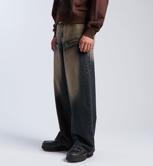  「《UNISEX / サイズ展開あり》スラッシュポケットブラストワイドデニム」|デニム|