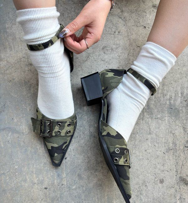  「【HiNT】ベルトストラップミュールパンプス」|パンプス|