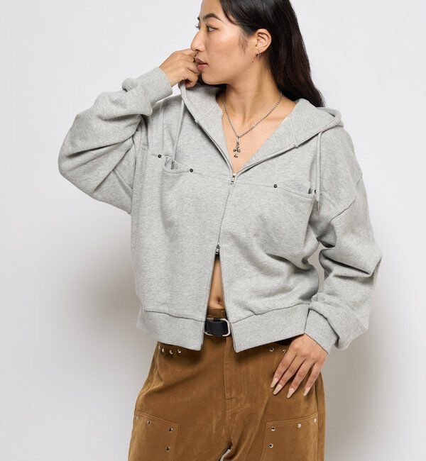  「スラッシュポケットスウェットパーカー」|パーカー|