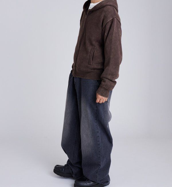  「KOOKYNモヘアライクカーディガン(無地/カモ柄)」|カーディガン|